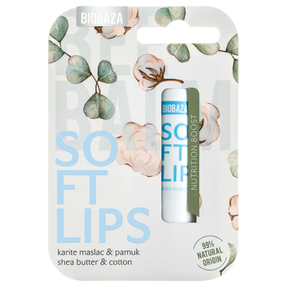 Balsam natural pentru buze Soft Lips, 4.5g, Biobaza