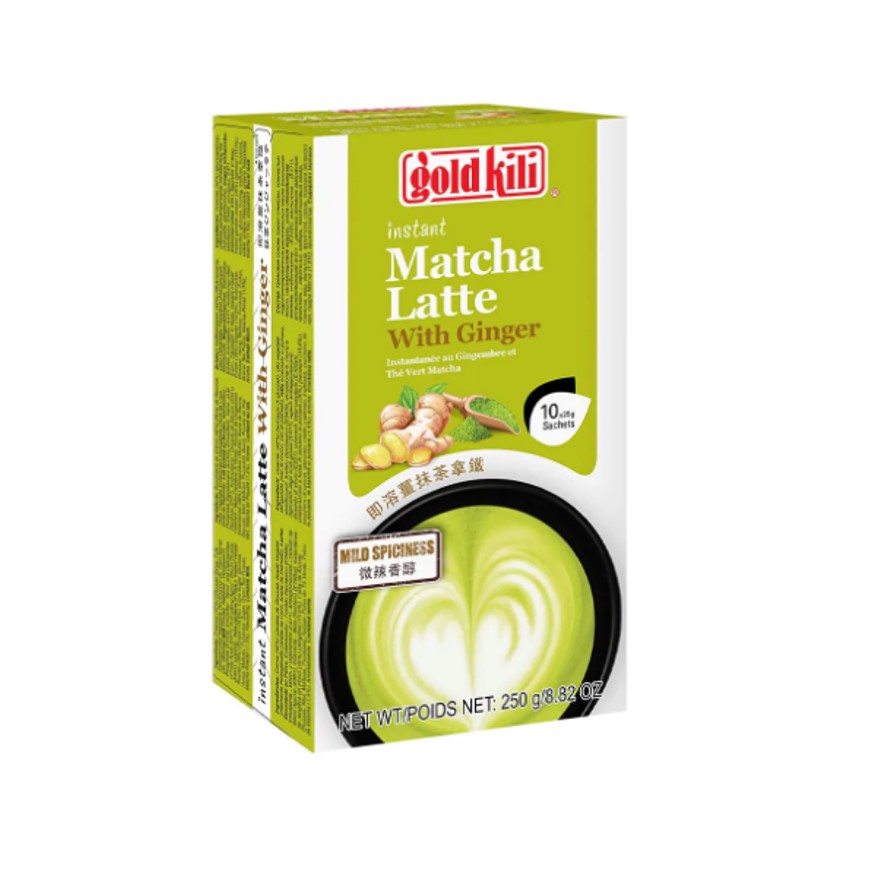 Bautura instant Matcha Latte cu ghimbir, 10x25g, Gold Kili