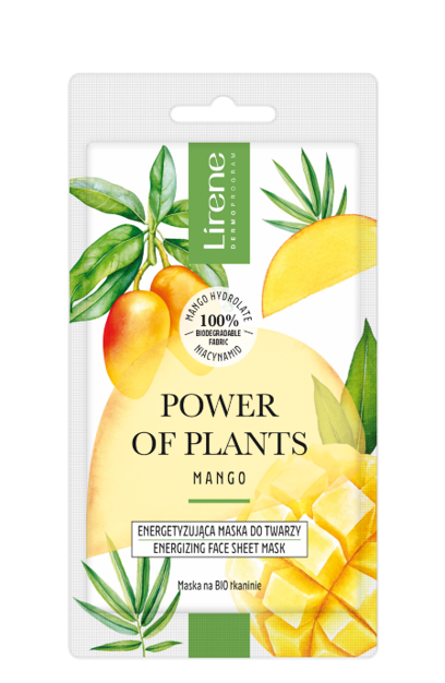 Masca faciala energizanta Power of Plants Mango, 1 bucata, Lirene