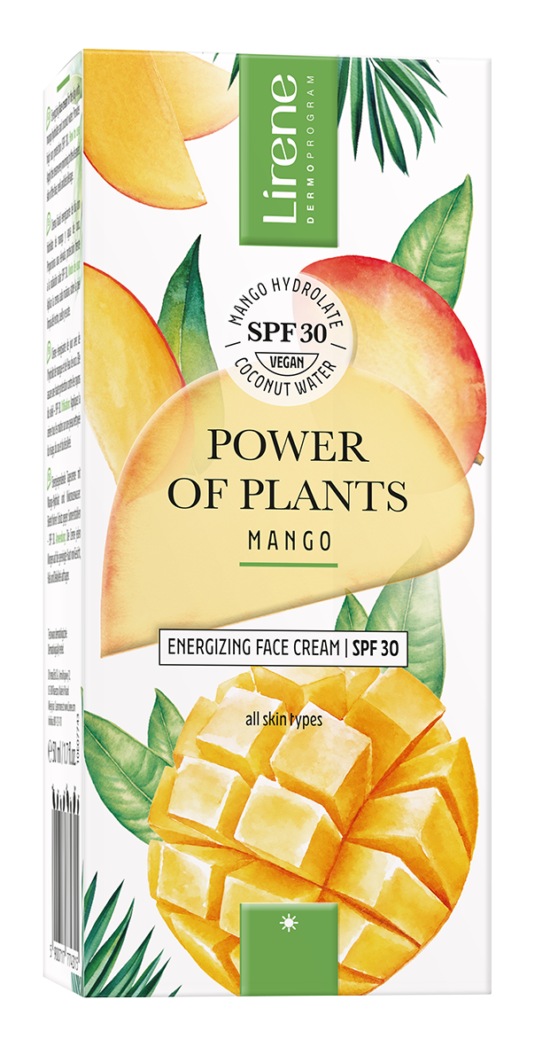 Crema energizanta cu SPF30 Power of Plants Mango, 50ml, Lirene