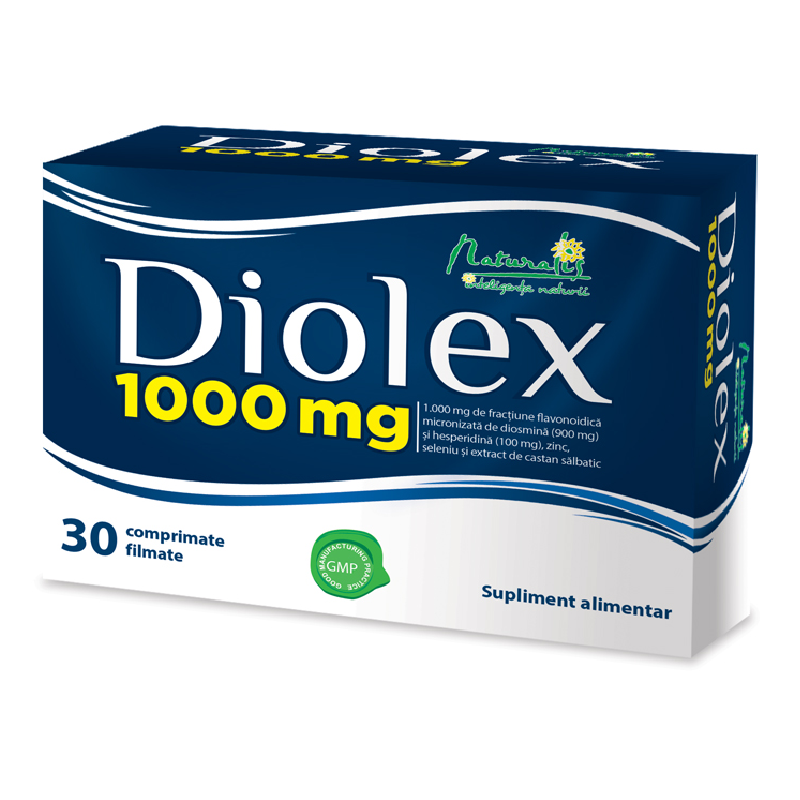 Diolex 1000, 30 comprimate filmate, Naturalis
