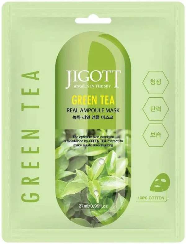 Masca Green Tea Real Ampoule Mask, 27ml, Jigott