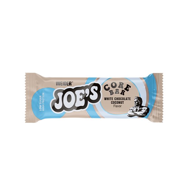 Baton proteic cu aroma de White Chocolate Joe's Core Bar, 45g, Weider