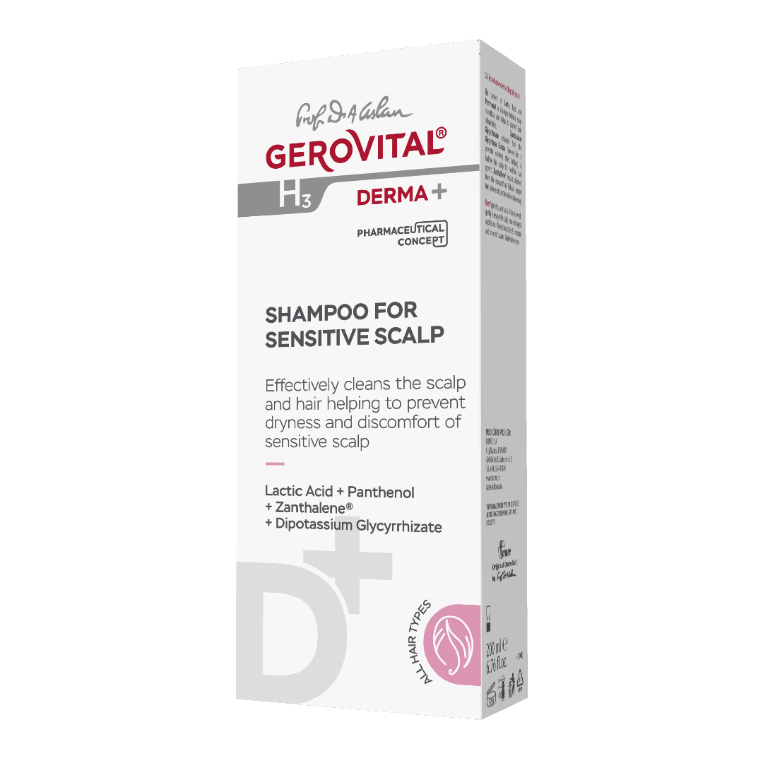Sampon pentru scalp sensibil H3 Derma+, 200 ml, Gerovital