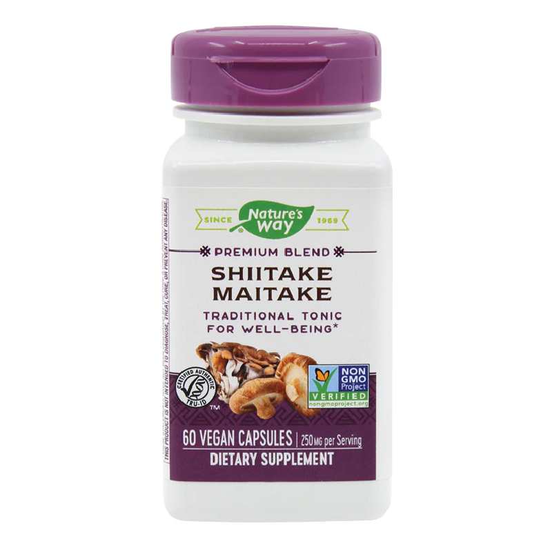 Shiitake Maitake Natures Way, 60 capsule, Secom