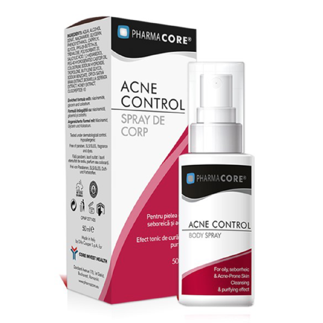 Spray de Corp Acne Control, 50 ml, Pharmacore