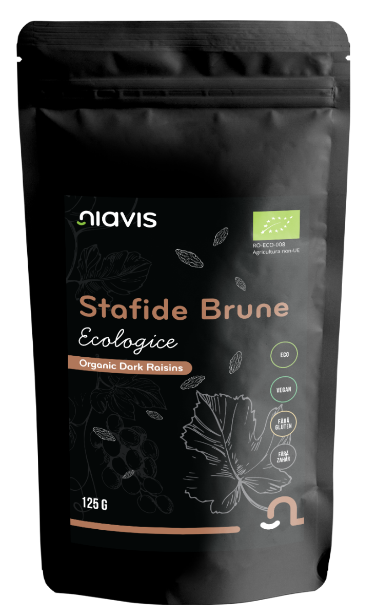 Stafide brune ecologice, 125g, Niavis