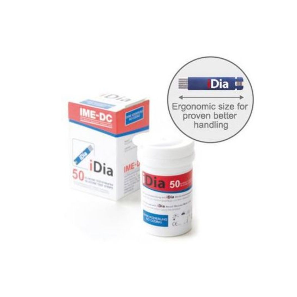 Teste glicemie pt glucometrul iDia 8002, 1 flacon x 50 teste