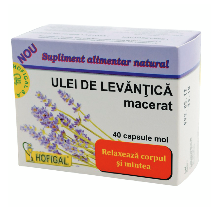 Ulei de Levantica macerat, 40 capsule, Hofigal