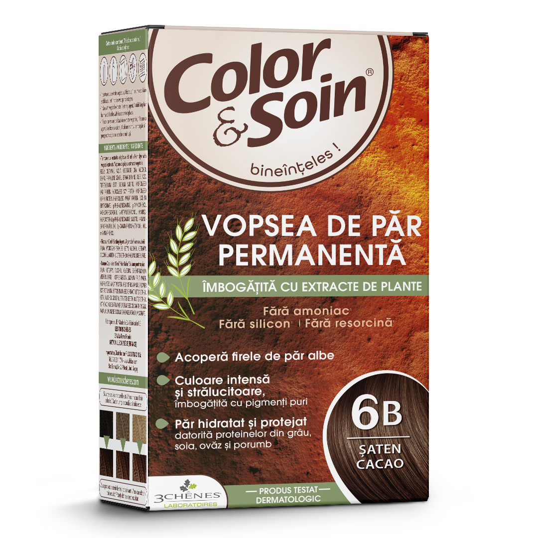 Vopsea de par nuanta 6B saten cacao, Color&Soin