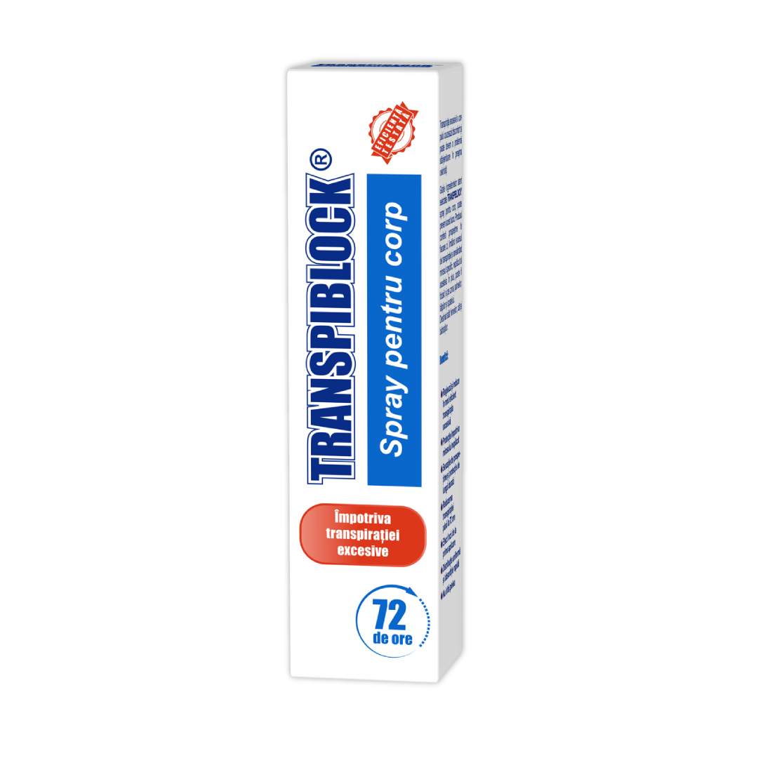 Spray pentru corp Transpiblock, 100 ml, Zdrovit