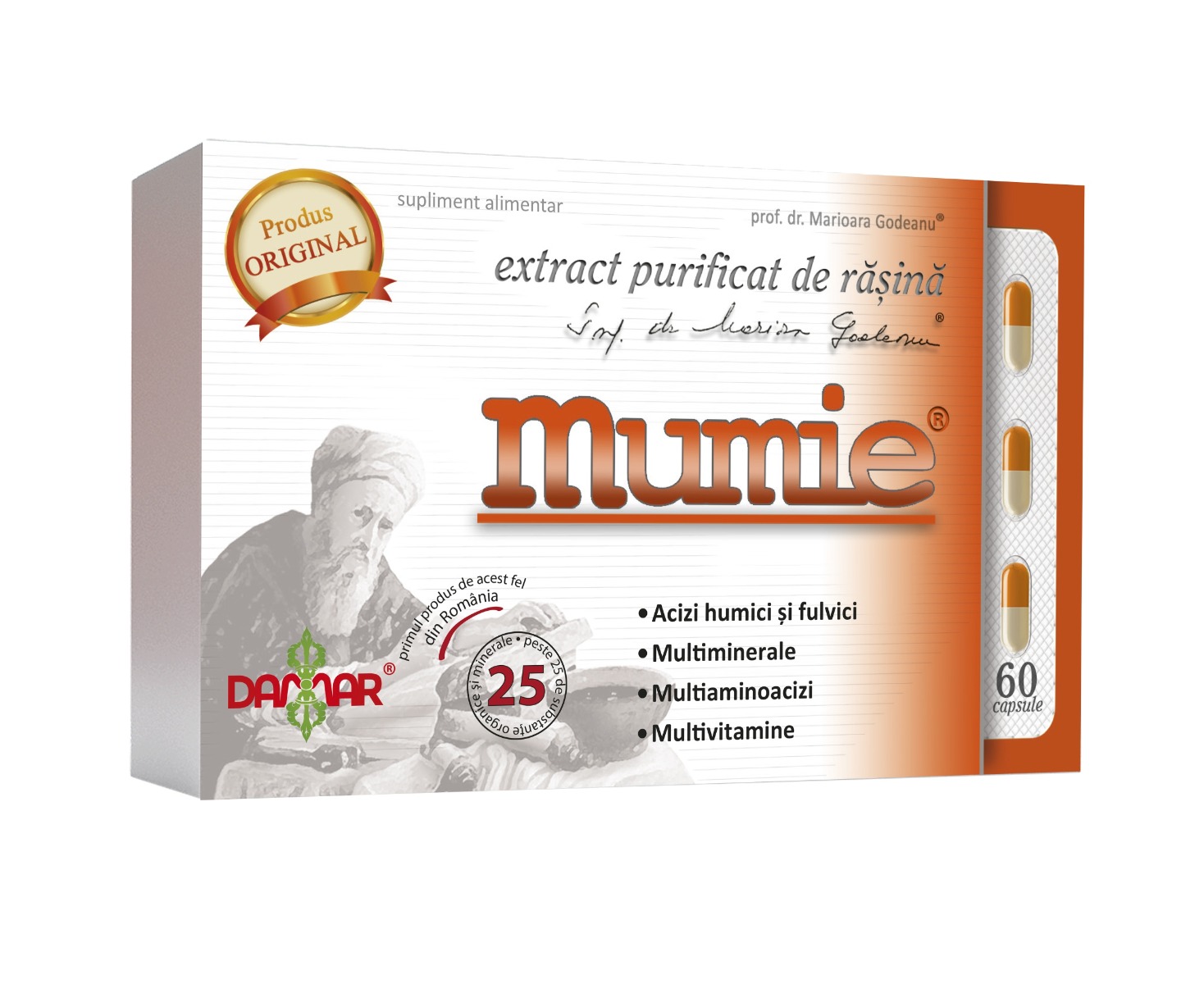 Extract purificat de rasina Mumie, 60 capsule, Damar