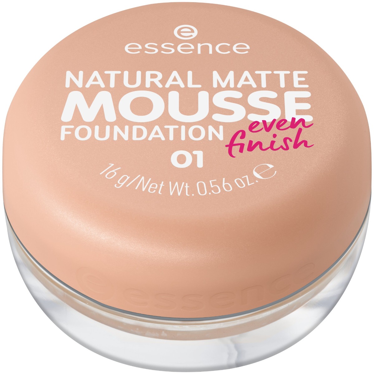 Fond de ten mat Natural Matte Mousse Foundation 01, 16g, Essence