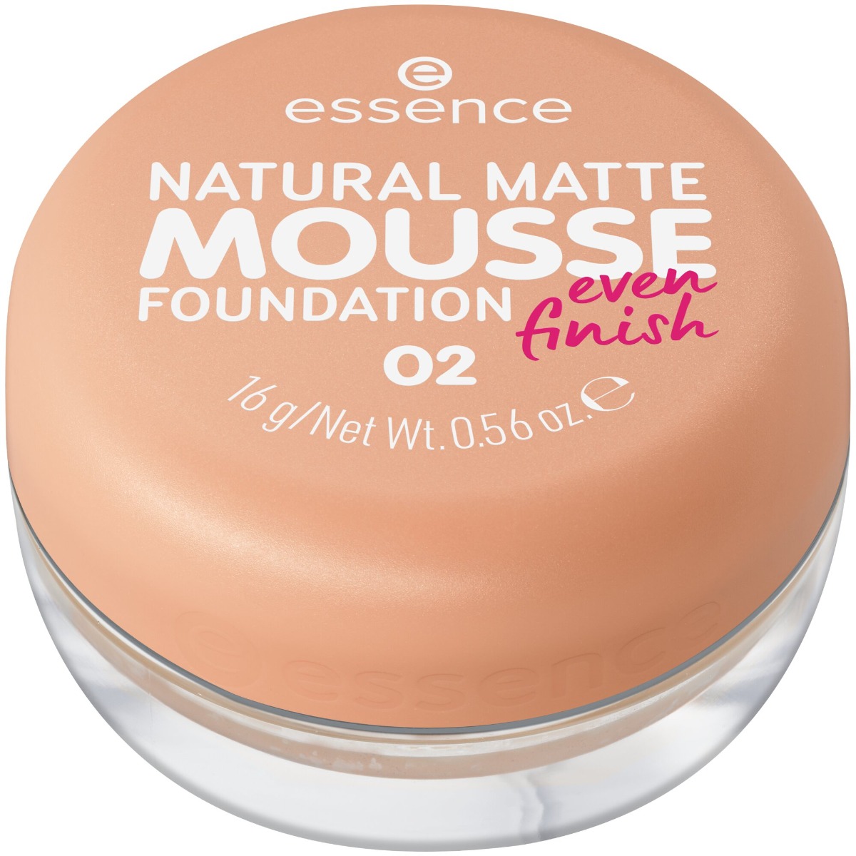 Fond de ten mat Natural Matte Mousse Foundation 02, 16g, Essence