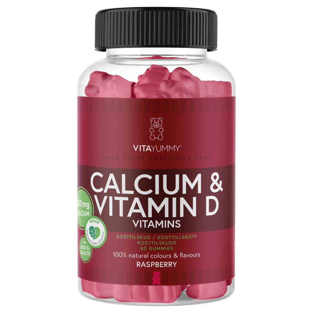 Calciu + Vitamina D ursuleti gumati vegani, 60 jeleuri, Vitayummy