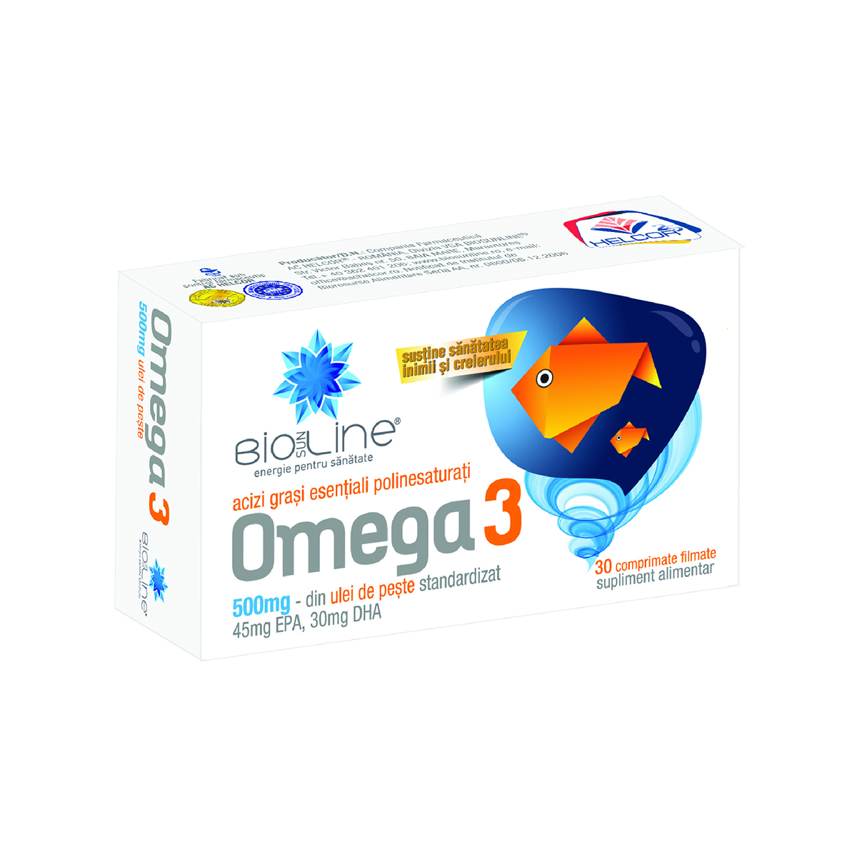 Omega 3 500mg, 30 comprimate, BioSunLine