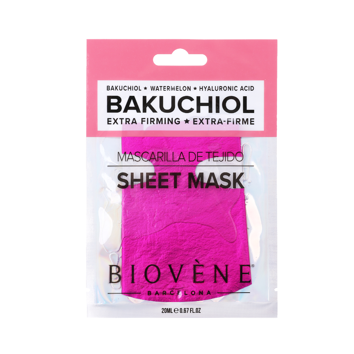 Masca servetel cu Backuchiol si acid hialuronic Extra Firming, 20ml, Biovene