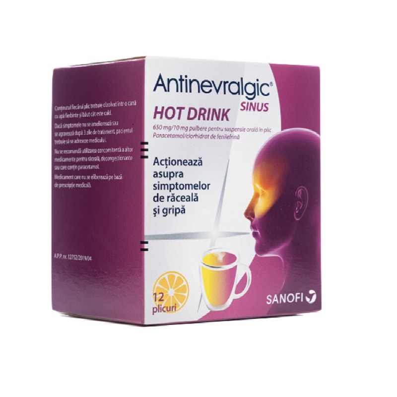 Antinevralgic Sinus hot drink 12 plicuri