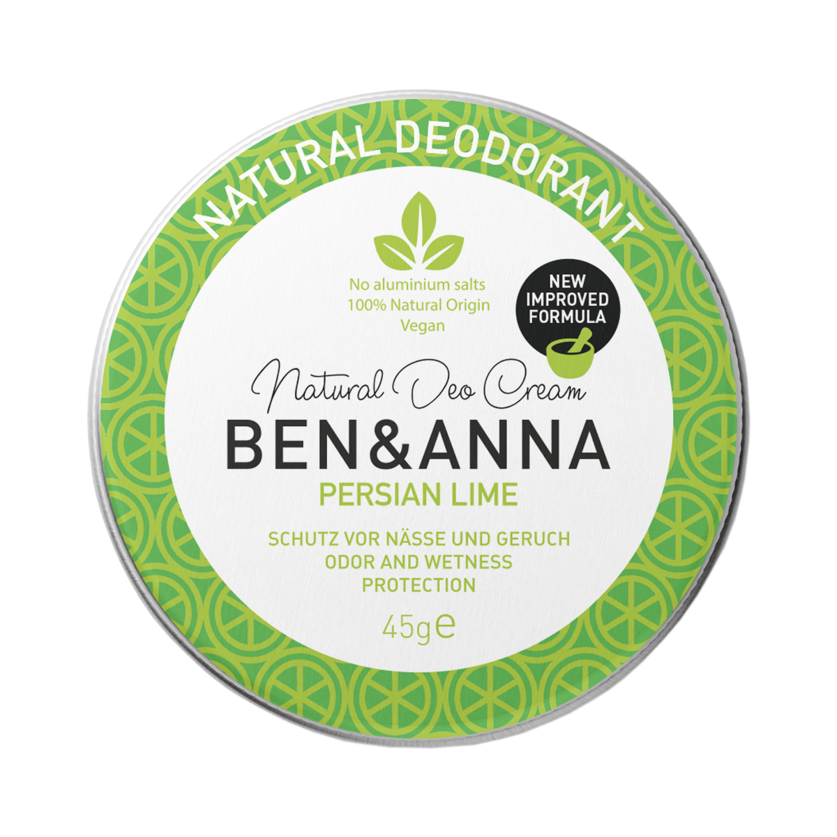 Deodorant natural crema Persian Lime, 45g, Ben&Anna