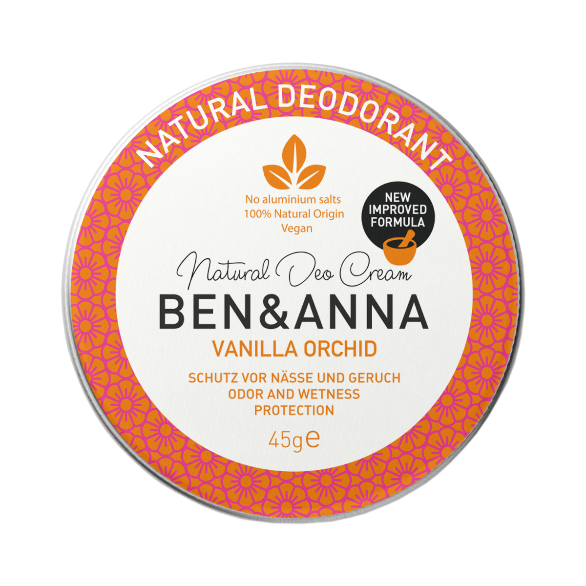 Deodorant natural crema Vanilla Orchid, 45g, Ben&Anna