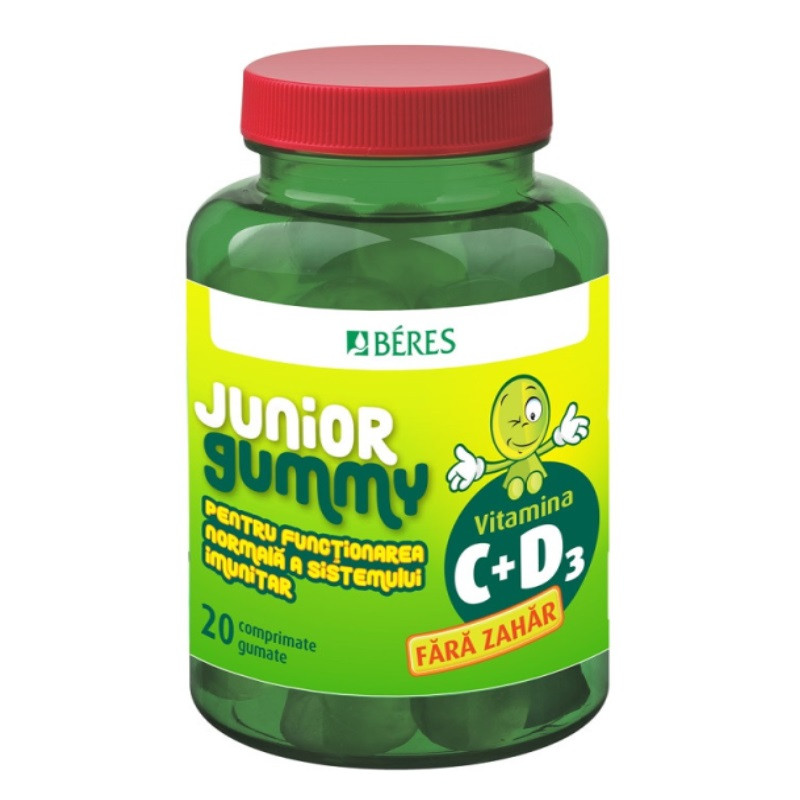 Beres Vitamina C + D3 20 jeleuri gumate fără zahăr