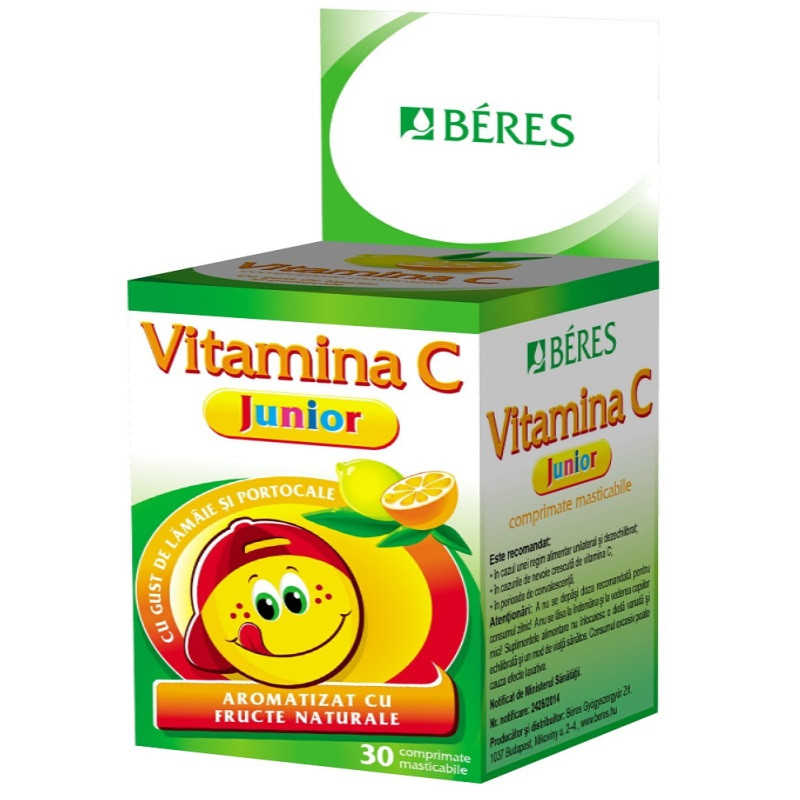 Beres Vitamina C Junior 30 comprimate masticabile
