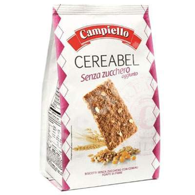 Biscuiti cu cereale fara zahar, 220g, Campiello
