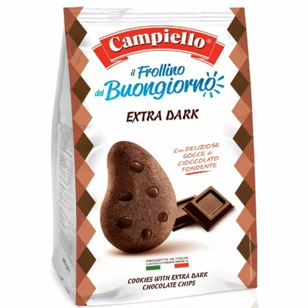 Biscuiti cu ciocolata neagra, 400g, Campiello