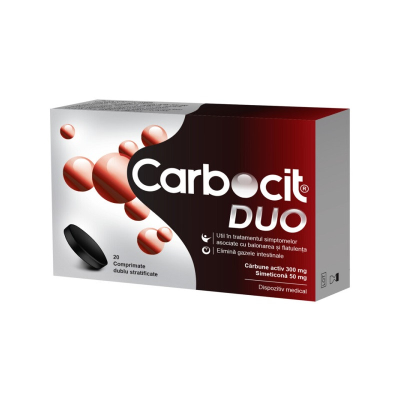 Carbocit DUO 20 comprimate dublu stratificate Biofarm