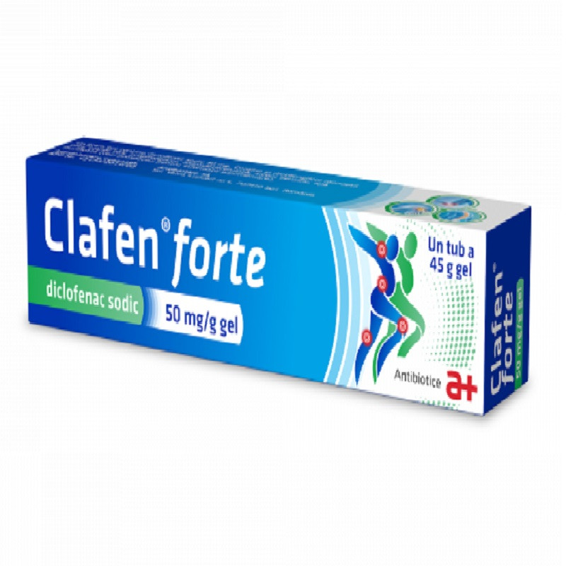 Clafen forte gel 50 mg/g 45 g Antibiotice SA
