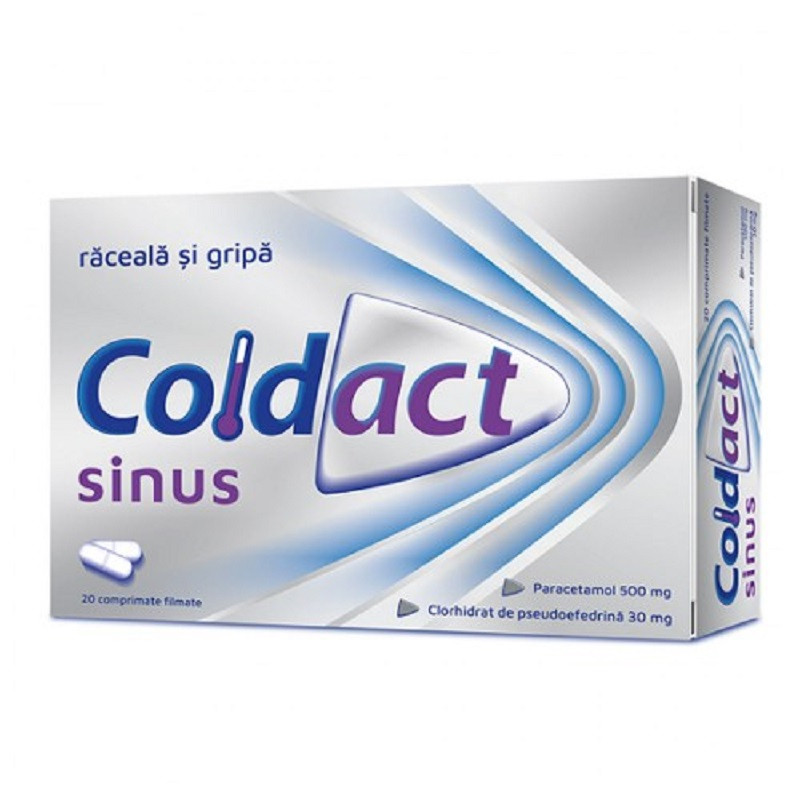 Coldact sinus 500mg 20 comprimate,Terapia