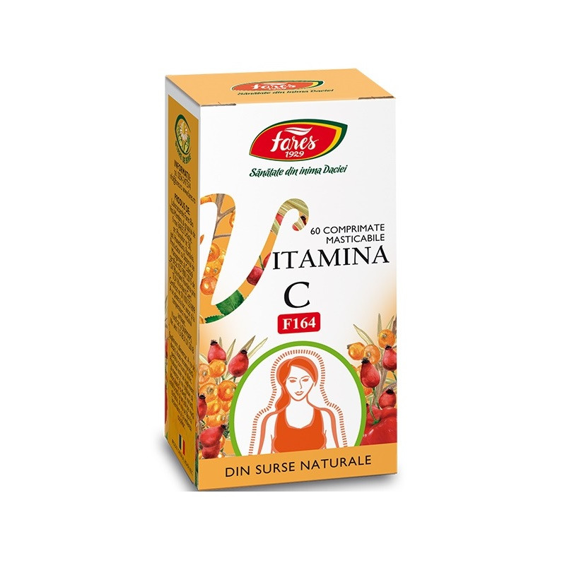 Fares Vitamina C Naturala F164, 60 comprimate masticabile