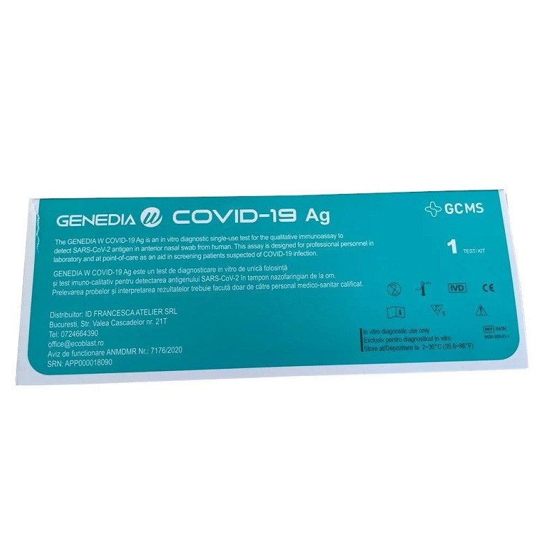 GENEDIA Covid- 19 Ag Test Antigen Rapid Nazo- Faringian