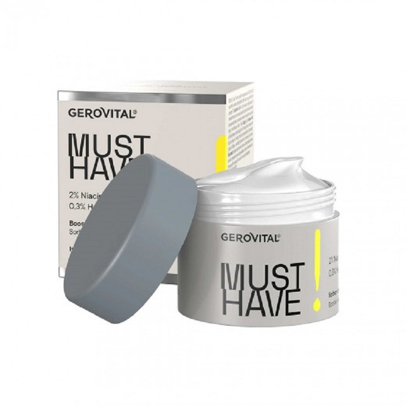 Gerovital Must Have Sorbet-Crema Booster hidratanta cu Niacinamida 2% si Acid hialuronic 0,3% 50 ml