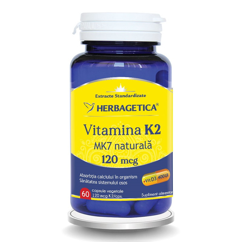 Herbagetica Vitamina K2 120 mcg 60 capsule