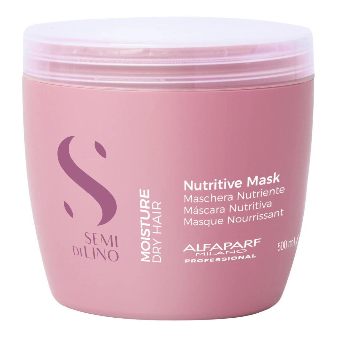 Masca pentru hidratare fara sulfati Semi di Lino Moisture Nutritive Mask, 500 ml, Alfaparf