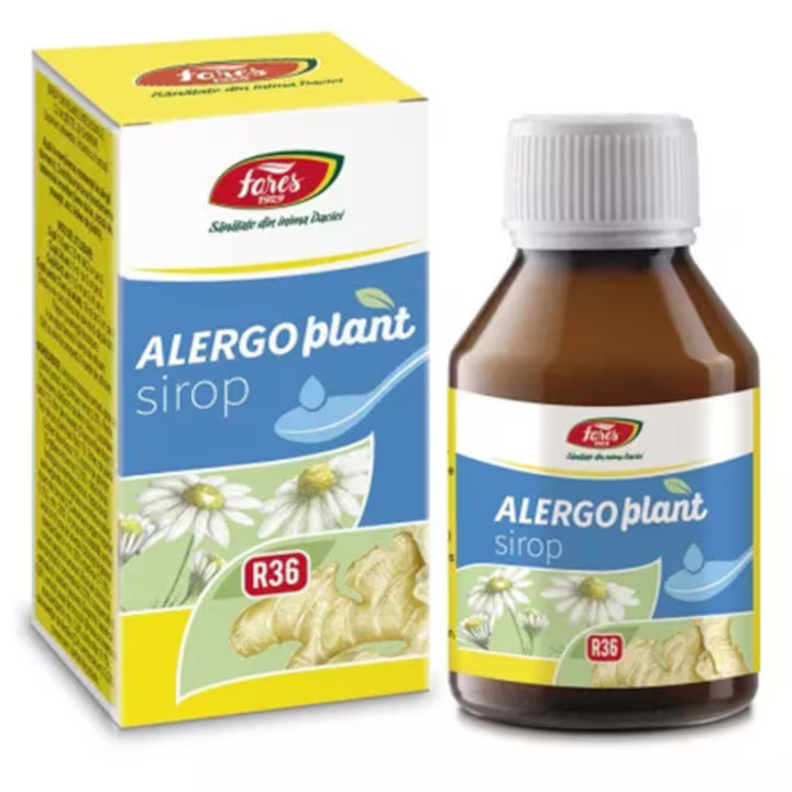 Sirop cu fructoza Alergoplant R36, 100ml, Fares