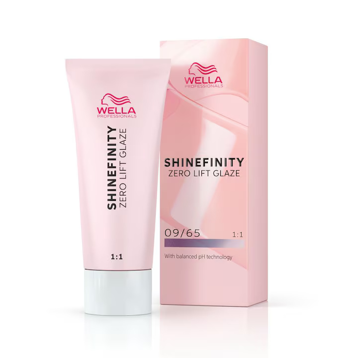 Vopsea demi-permanenta Shinefinity Zero Lift Glaze 09/65 Pink Shimmer, 60 ml, Wella Professionals