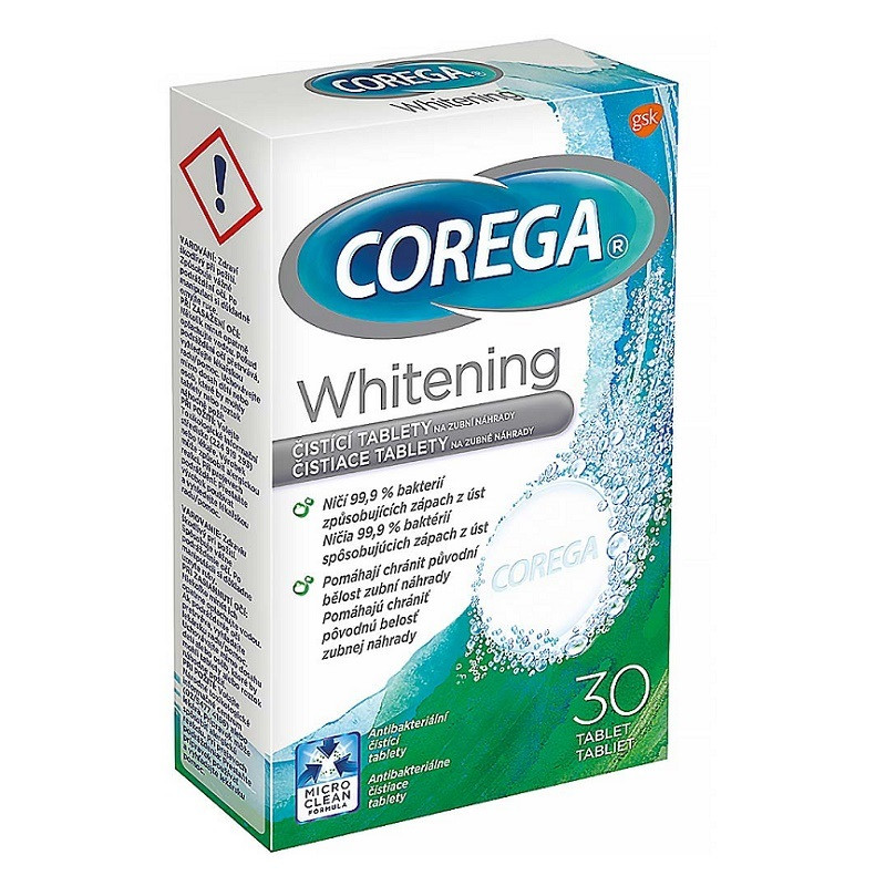 Tablete Corega Whitening , 30 tablete