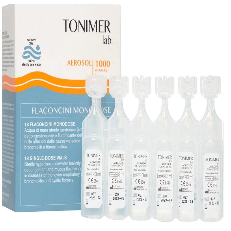 Tonimer Lab Aerosol solutie hipertonica 3% ,18 flacoane x 3 ml
