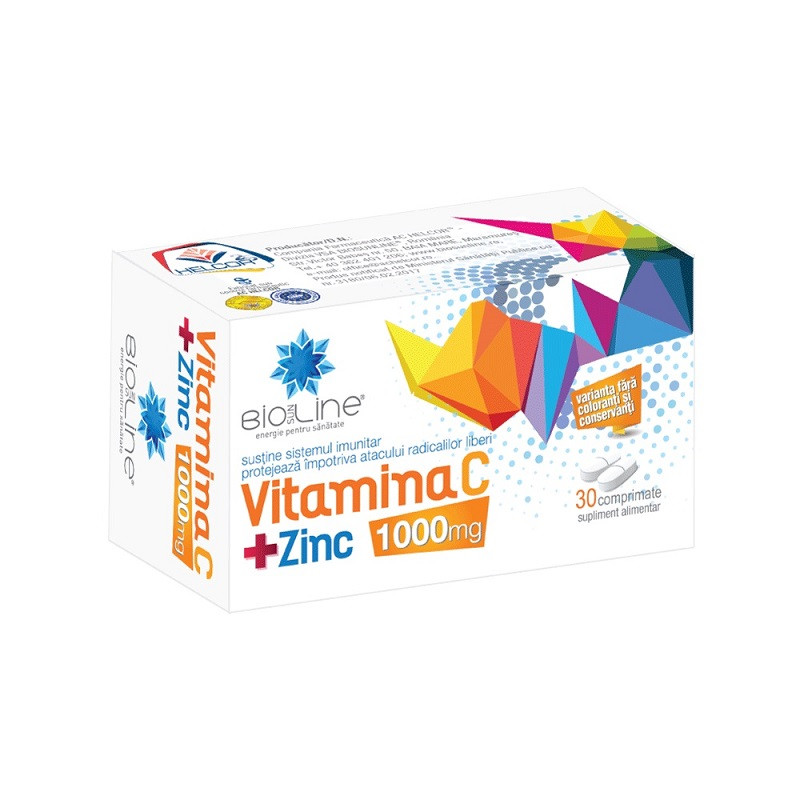 Vitamina C 1000mg + Zinc 30 comprimate Helcor