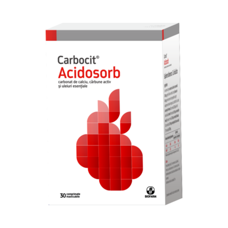 Carbocit Acidosorb, 30 comprimate masticabile