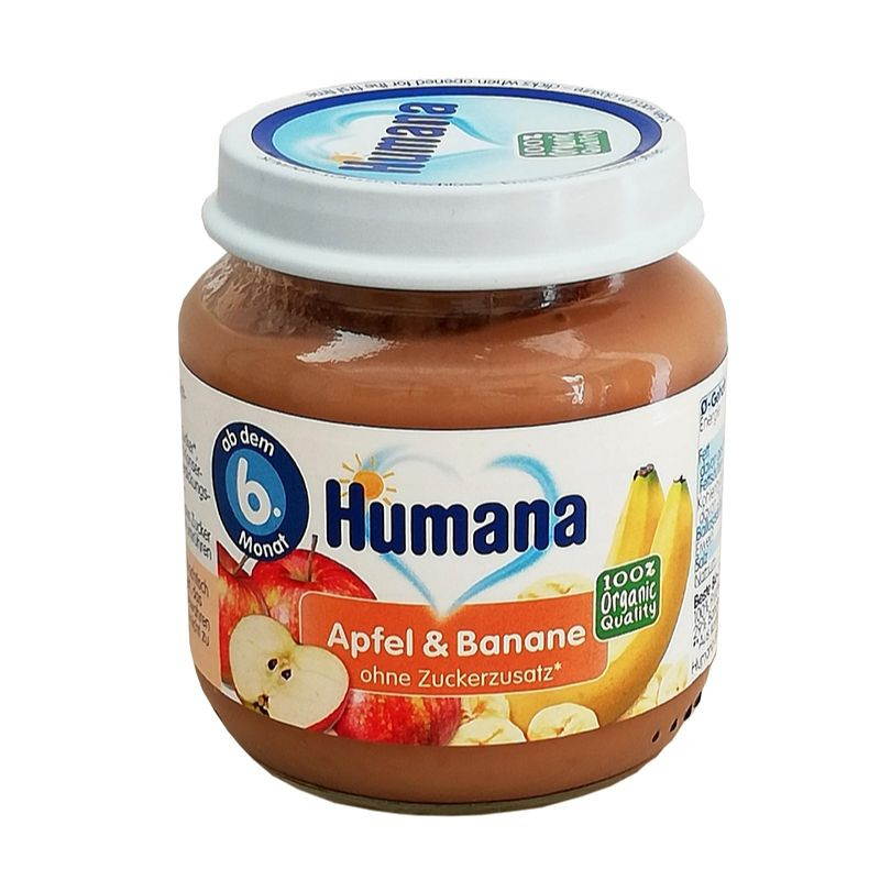 HUMANA BIO Piure de banane si mar, 125 g