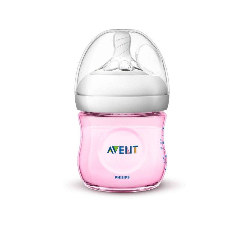 Avent Biberon Natural 125 ml roz ultra soft SCF031/17