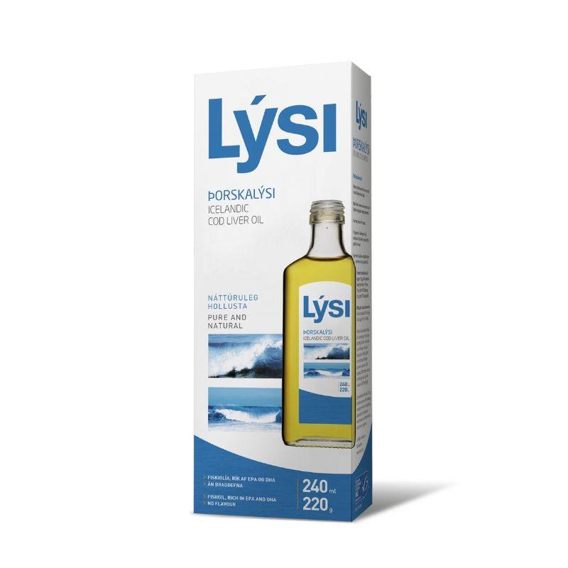 Ulei din ficat de cod Lysi, natural 240 ml