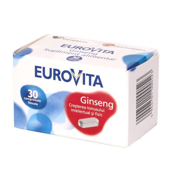 Eurovita Ginseng, 30 comprimate