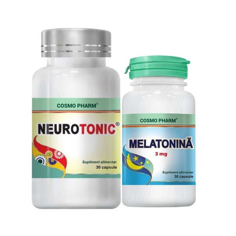 Cosmo Neurotonic, 30 capsule + Melatonina, 10 capsule Cadou