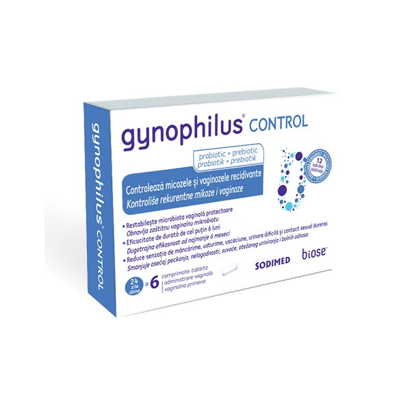 Gynophilus Control, 6 comprimate vaginale