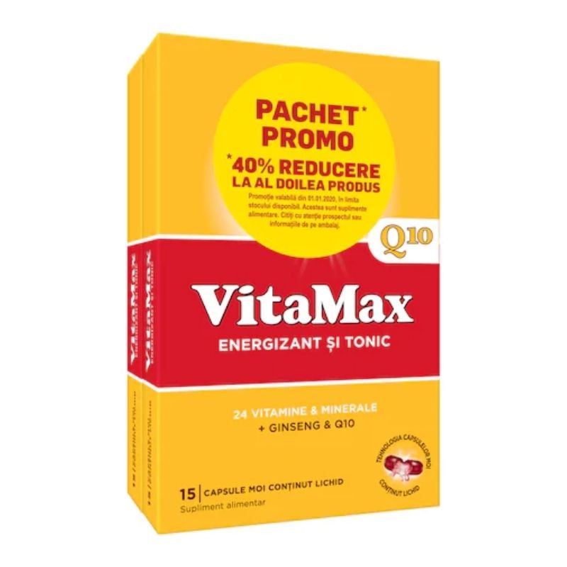 Vitamax Q10, 15 capsule 1+1 cu 40% reducere