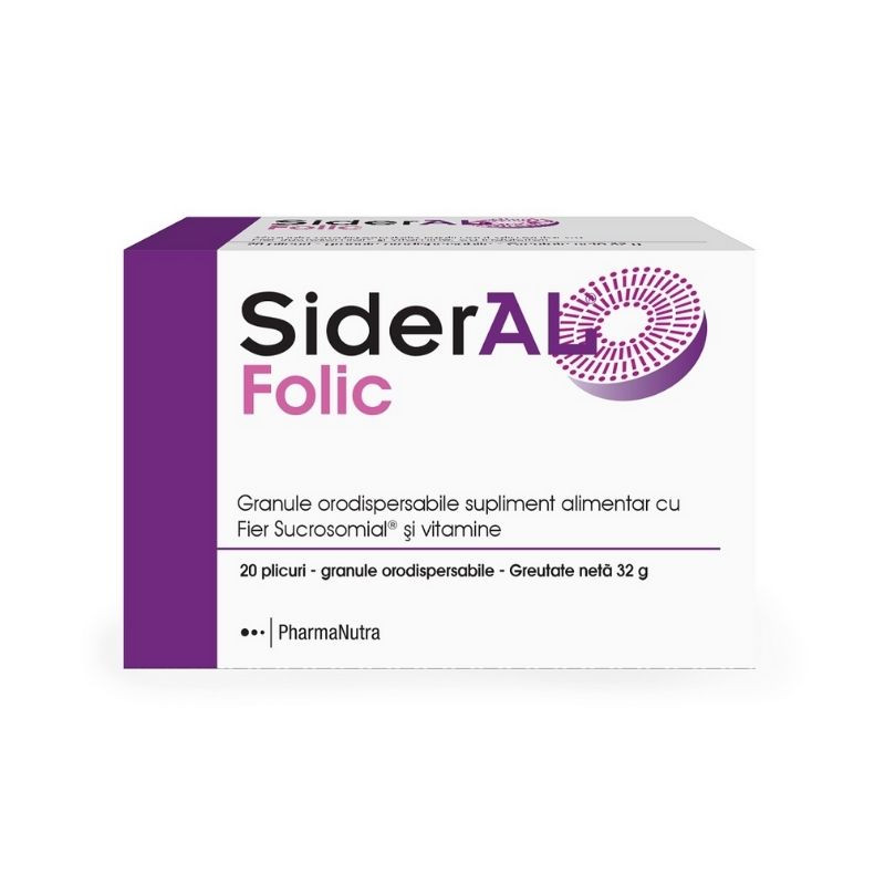 Sideral Folic, 20 plicuri pulbere orodispersabila